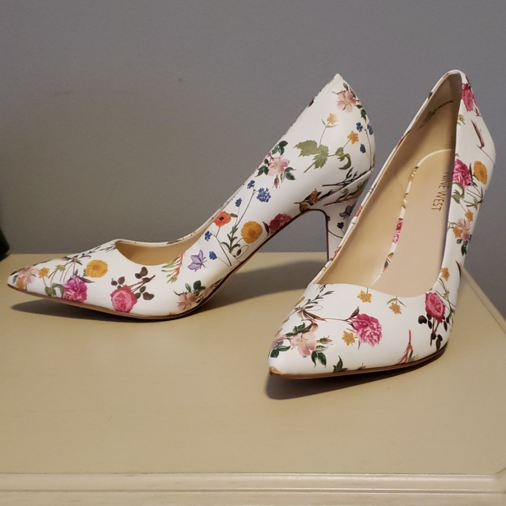 Nine West floral high heels